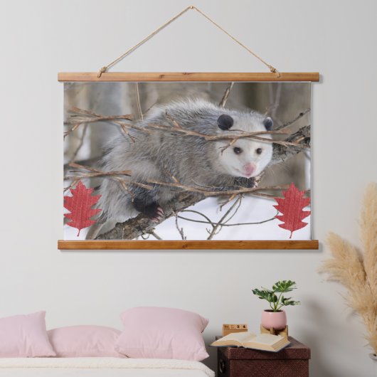 Hout Topped Wandtapijt Opossum Natuur Hangend Wandkleed (Slaapkamer)