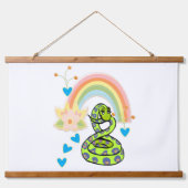 Hout Topped Wandtapijt Slang Regenboog Hangend Wandkleed (Voorkant)