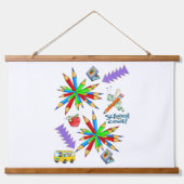 Hout Topped Wandtapijt Terug naar school is Cool Hangend Wandkleed (Voorkant)