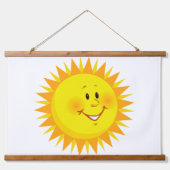 Hout Topped Wandtapijt Zonneschijn Hangend Wandkleed (Voorkant)