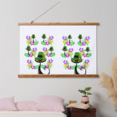 Hout Topped Wandtapijt Zwarte Kat Hangend Wandkleed (Slaapkamer)