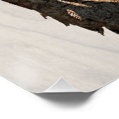 Hout - Uil met grote ogen Perfect Poster (Hoek)