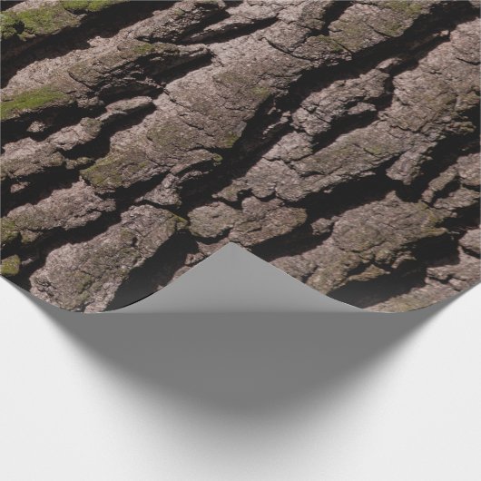 Hout van eikenhout cadeaupapier (Hoek)