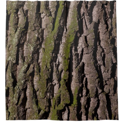 Hout van eikenhout douchegordijn (Voorkant)