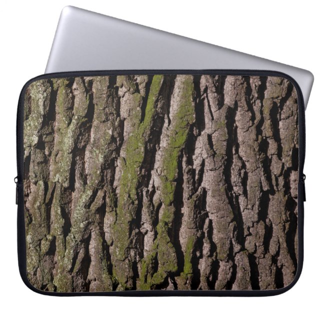 Hout van eikenhout laptop sleeve (Voorkant)