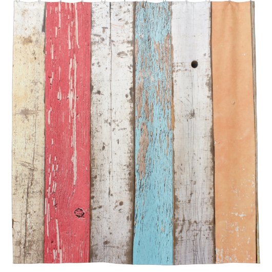  hout: veelkleurige gebarsten textuur. douchegordijn (Voorkant)