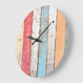 hout: veelkleurige gebarsten textuur. grote klok (Hoek)