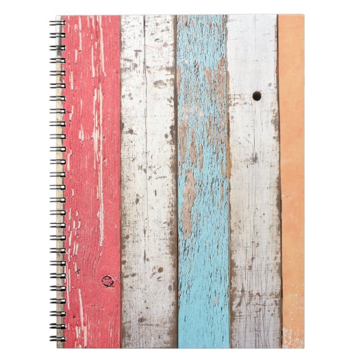 hout: veelkleurige gebarsten textuur. notitieboek (Voorkant)