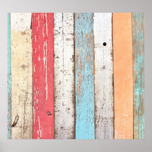  hout: veelkleurige gebarsten textuur. poster (Voorkant)