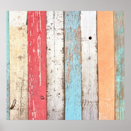  hout: veelkleurige gebarsten textuur. poster (Voorkant)