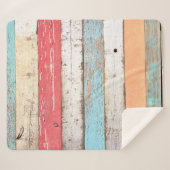  hout: veelkleurige gebarsten textuur. sherpa deken (Voorkant (horizontaal))
