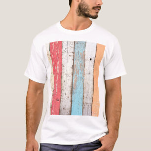hout: veelkleurige gebarsten textuur. t-shirt