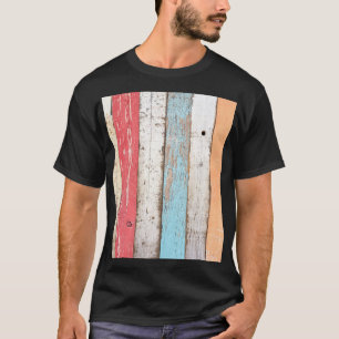  hout: veelkleurige gebarsten textuur. t-shirt