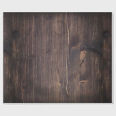 Hout verbrand donkerbruin houtkorrelig cadeaupapier (Vlak)