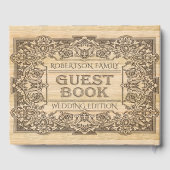  hout verbrand gegraveerd Gastenboek (Achterkant)