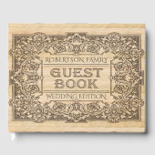  hout verbrand gegraveerd Gastenboek (Voorkant)