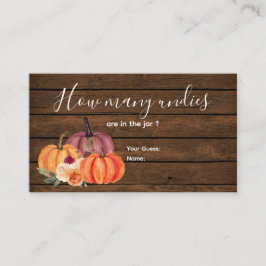 Hout verbrand Oranje pompoen, hoe veel eenheden Informatiekaartje