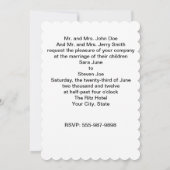 Hout Violet Mozaïek Bruiloft Kaart (Achterkant)