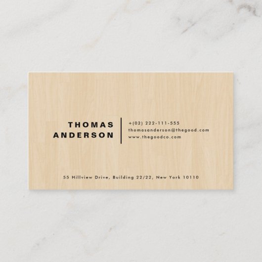 Hout Visitekaartje (Achterkant)