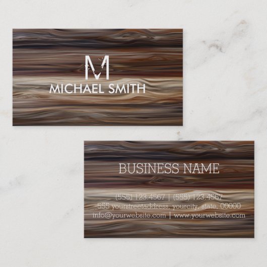 Hout Visitekaartje (Voorkant / Achterkant)