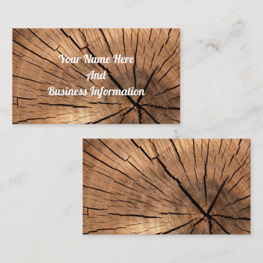 Hout Visitekaartje (Voorkant / Achterkant)