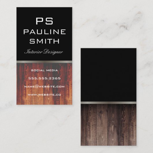 Hout Visitekaartje (Voorkant / Achterkant)