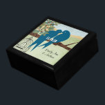 Hout Vogelkooi Blauwgroen Kuin Kissende Tortelduif Cadeaudoosje<br><div class="desc">Wedding Black Lacquer Keepomwille Custom Designer Specialized Jewelry Box of Memory Box Elegant Unique Wedding Jubileum kerstcadeaus of Valentijnsdag cadeaus</div>