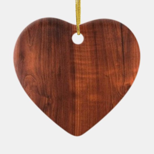 Hout WALNUT ziet er uit als keramisch gebak Blanch Ornament (Voorkant)