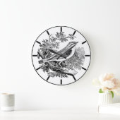 Hout Warbler British Bird Large Clock Grote Klok (Huis)