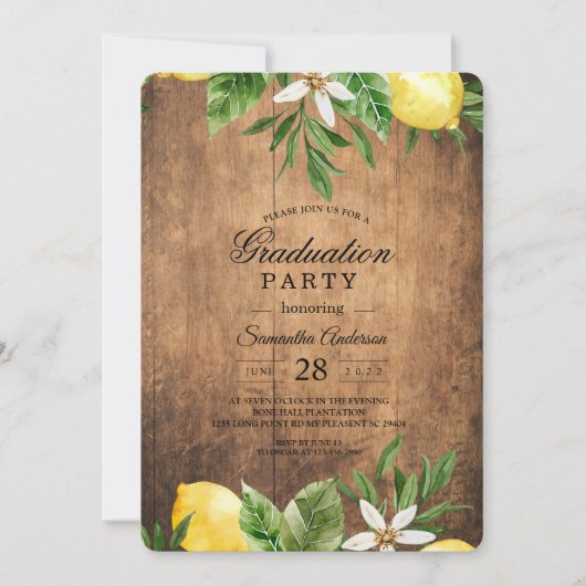  hout Waterverf Gele leemten en leder Kaart (Voorkant)