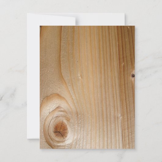 Hout Wedding Invitting - Pine Kaart (Achterkant)
