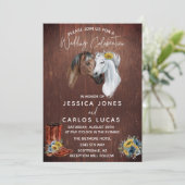 Hout Westerne paardenlaarzen Zonnebloem Waterverf Kaart (Staand voorkant)