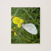 Hout White Butterfly Photo Puzzle with Gift Box Legpuzzel (Verticaal)