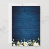 Hout White Rose Lantern Waterverf Couple Shower Kaart (Achterkant)