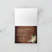 Hout & White Roses Floral Lantern Foto bedankt (Binnen)