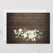 Hout White Roses Lantern Rustic Couple Shower Kaart (Achterkant)