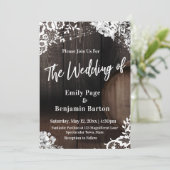 Hout Wine Barrel Lights Casual Het huwelijk van Kaart (Staand voorkant)