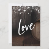 Hout Wine Barrel Lights Casual Het huwelijk van Kaart (Achterkant)