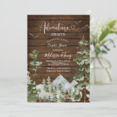 Hout Winter avontuur wacht op koppel Douche Kaart (Staand voorkant)