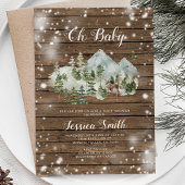 Hout Winter Herten Woodland Boy Baby shower Kaart