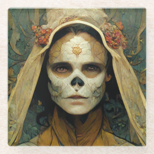 Hout Witch 1 Fantasy Glazen Onderzetter