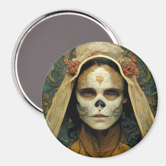 Hout Witch 1 Fantasy Magneet (Voorkant / Achterkant)