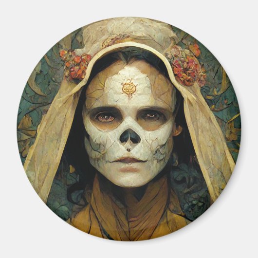 Hout Witch 1 Fantasy Magneet (Voorkant)