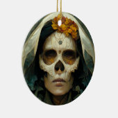 Hout Witch 2 Fantasy Keramisch Ornament (Rechts)