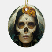 Hout Witch 2 Fantasy Keramisch Ornament (Links)