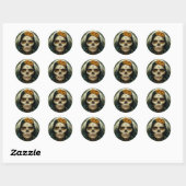 Hout Witch 2 Fantasy Ronde Sticker (Vel)