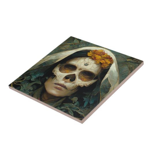 Hout Witch 2 Fantasy Tegeltje (Zijkant)