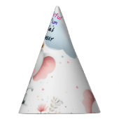 Hout Witte Olifant Verjaardag Eerste 1e Verjaardag Feesthoedjes (Rechts)