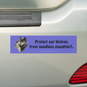 Hout Wolf Conservation Bumpersticker (Op auto)