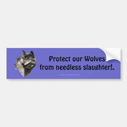 Hout Wolf Conservation Bumpersticker (Voorkant)